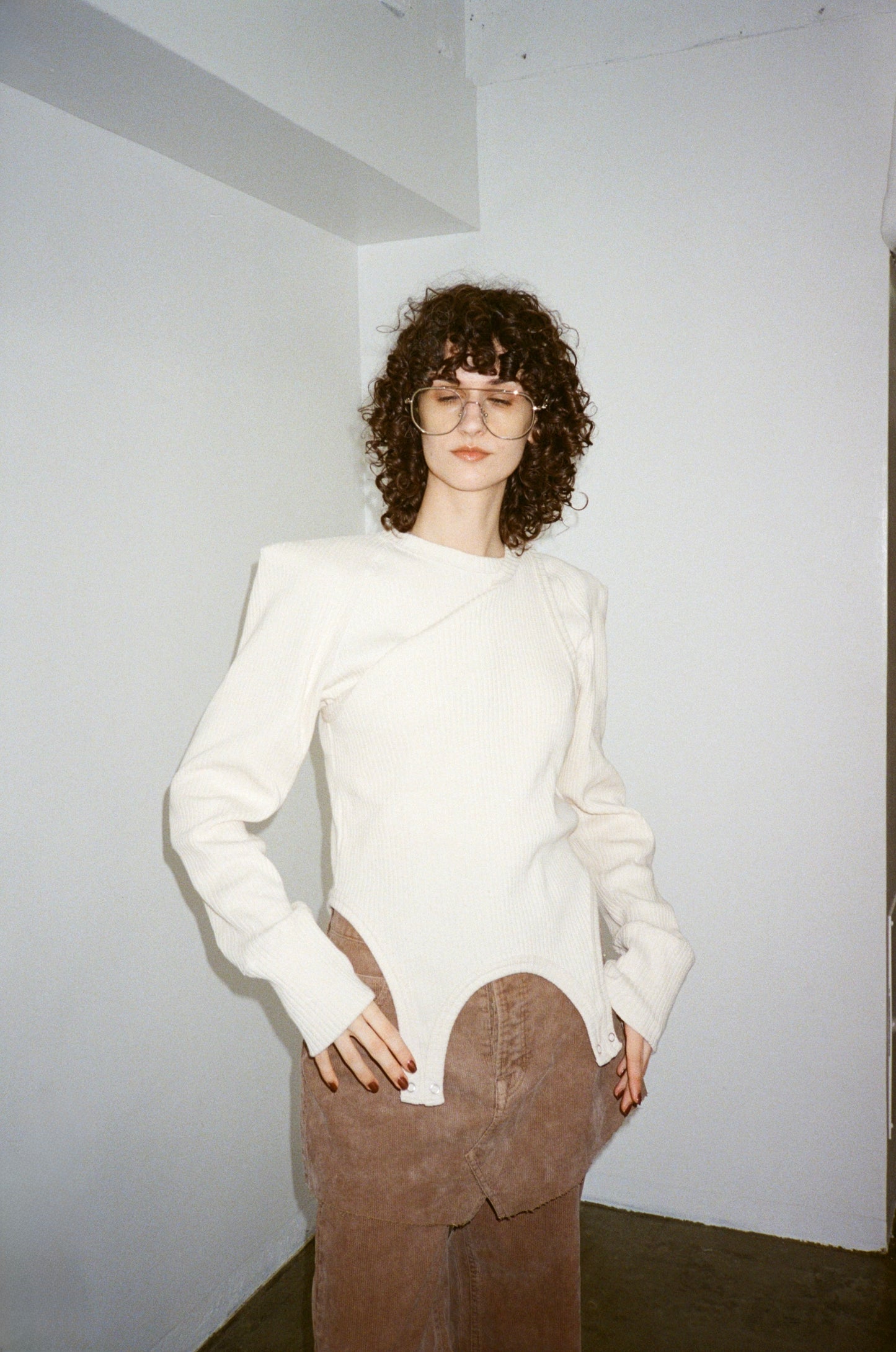 SWITCHING RIB LONG SLEEVE TOPS