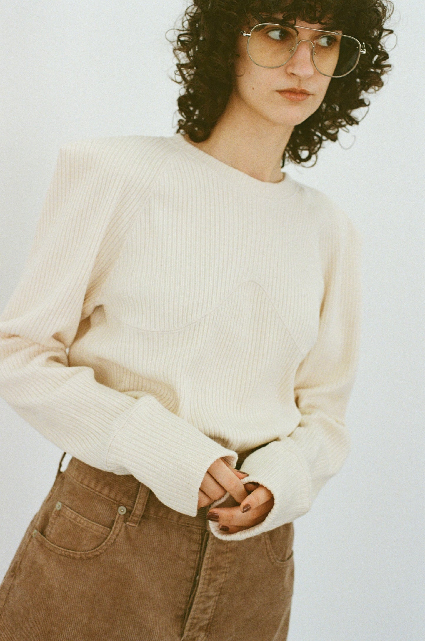 SWITCHING RIB LONG SLEEVE TOPS