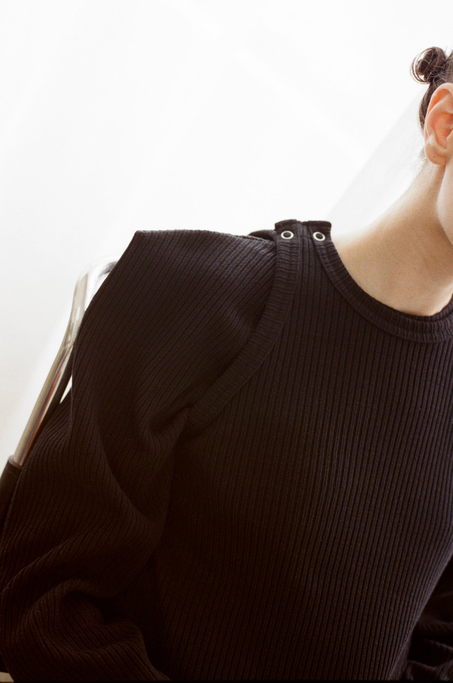 SWITCHING RIB LONG SLEEVE TOPS