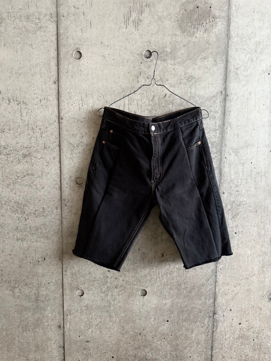 SWITCHING HALF DENIM ‐BLKM1