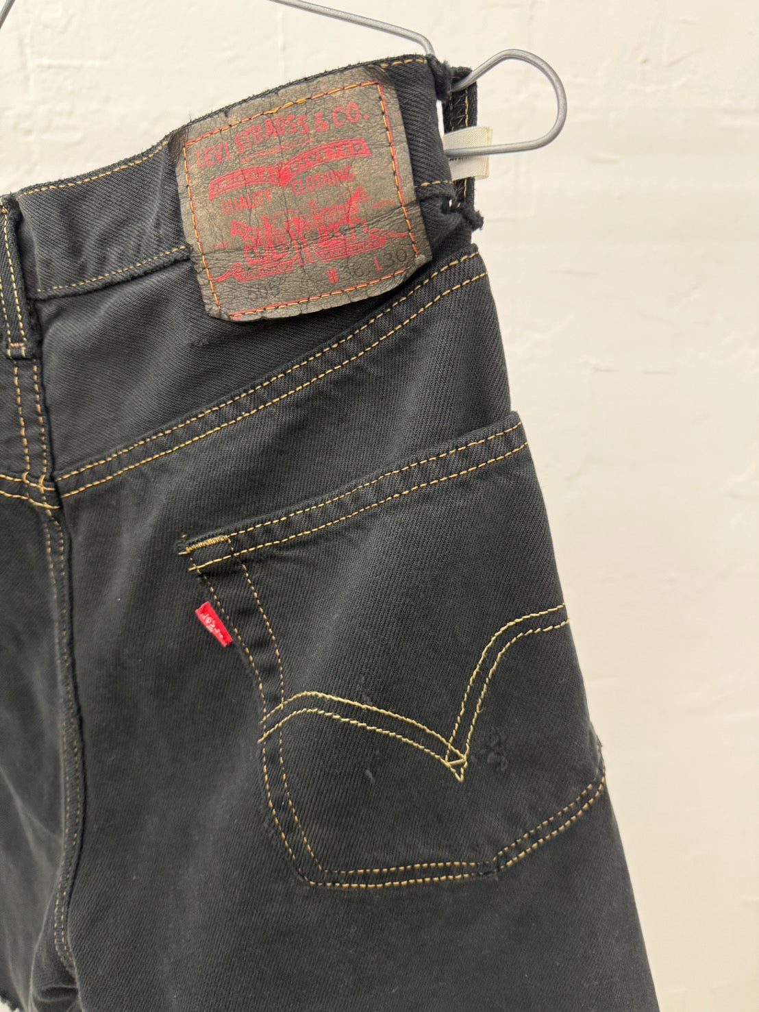 SWITCHING HALF DENIM ‐BLKS4