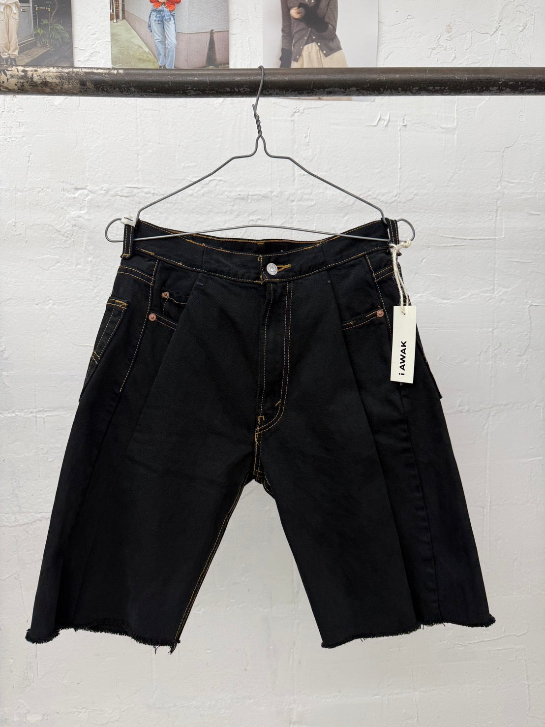 SWITCHING HALF DENIM ‐BLKS6