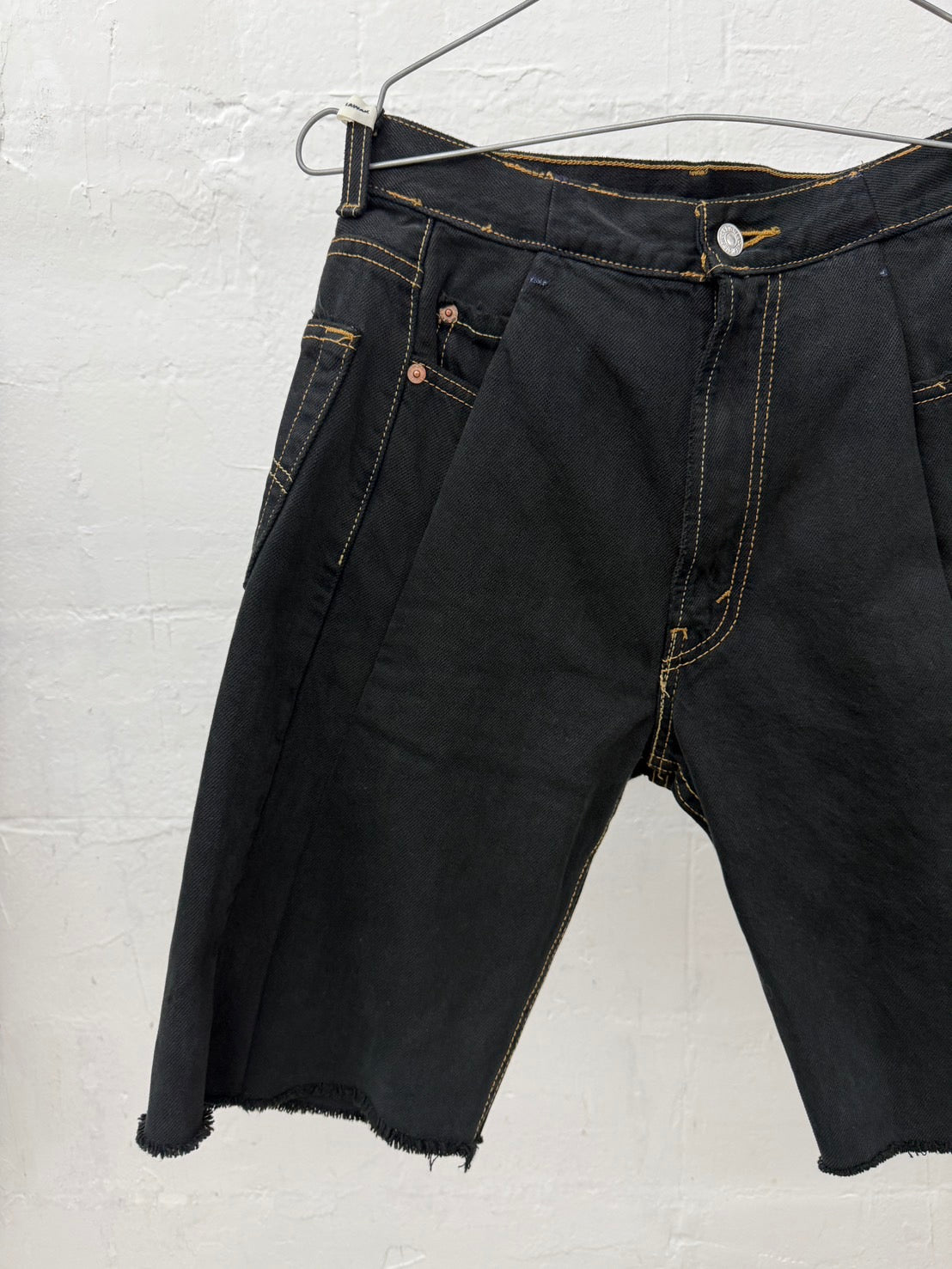 SWITCHING HALF DENIM ‐BLKS6