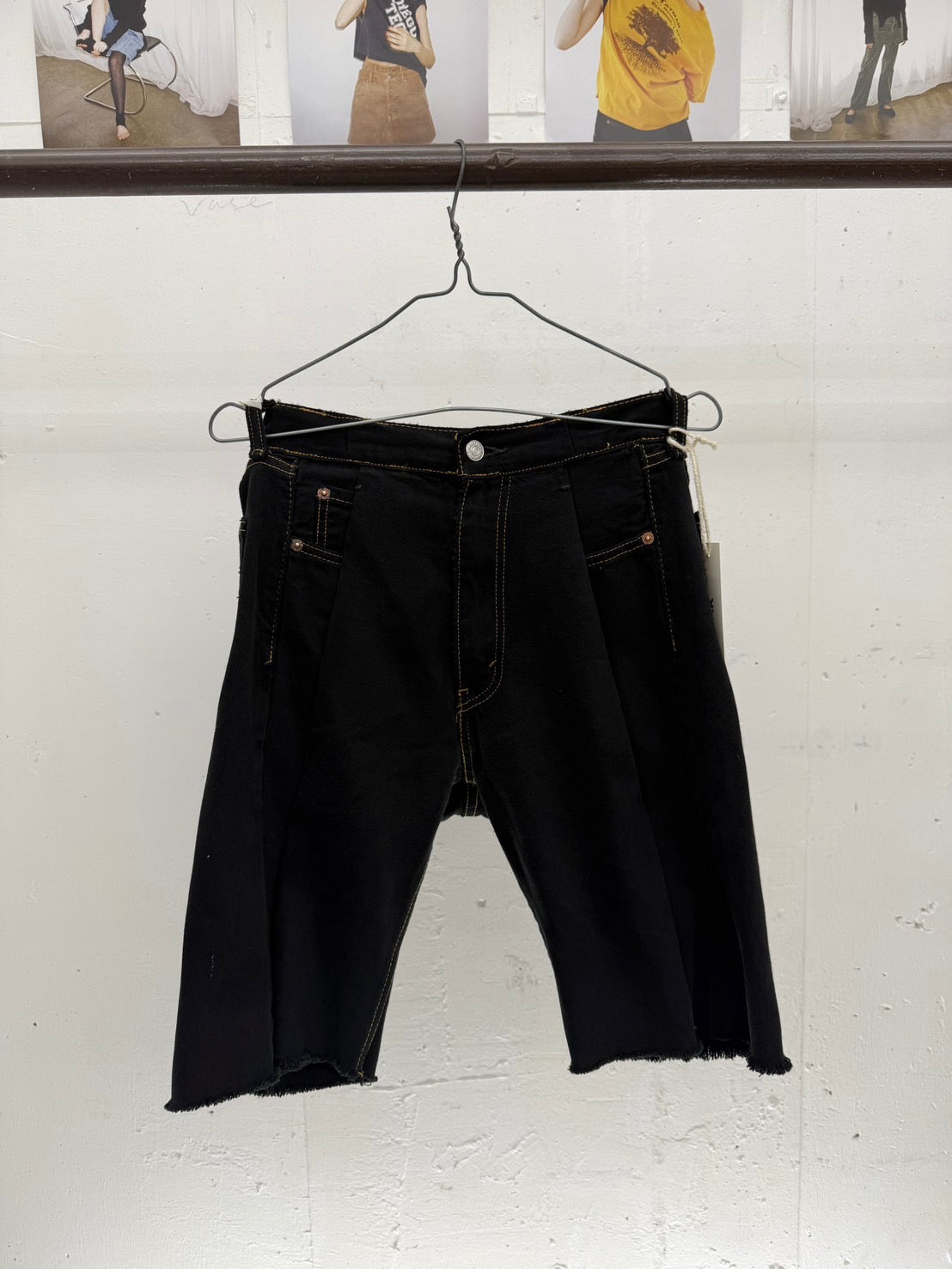 SWITCHING HALF DENIM ‐BLKS9