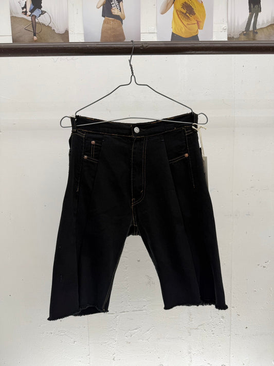 SWITCHING HALF DENIM ‐BLKS9