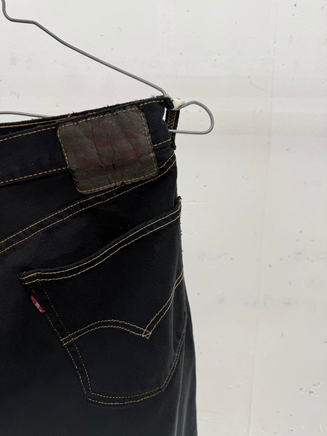 SWITCHING HALF DENIM ‐BLKS9