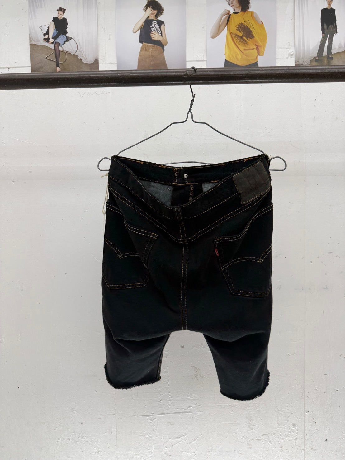 SWITCHING HALF DENIM ‐BLKS9