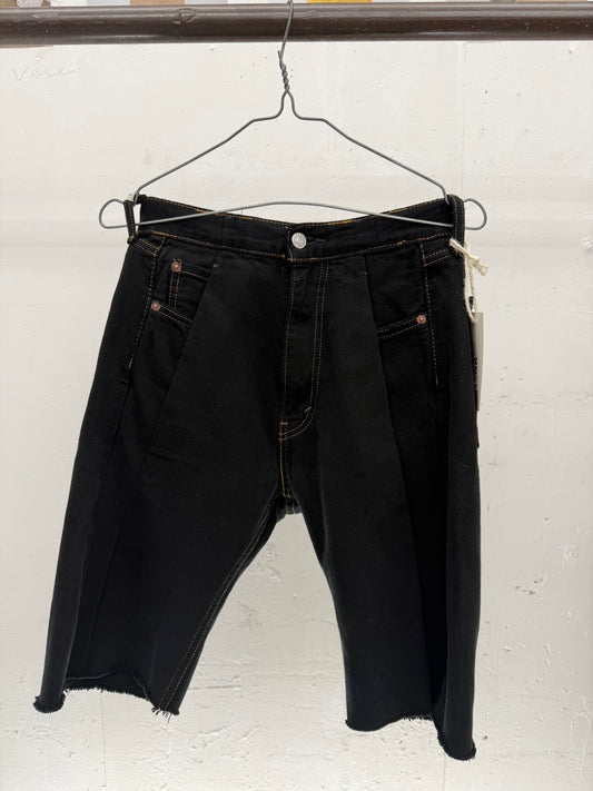 SWITCHING HALF DENIM ‐BLKS3
