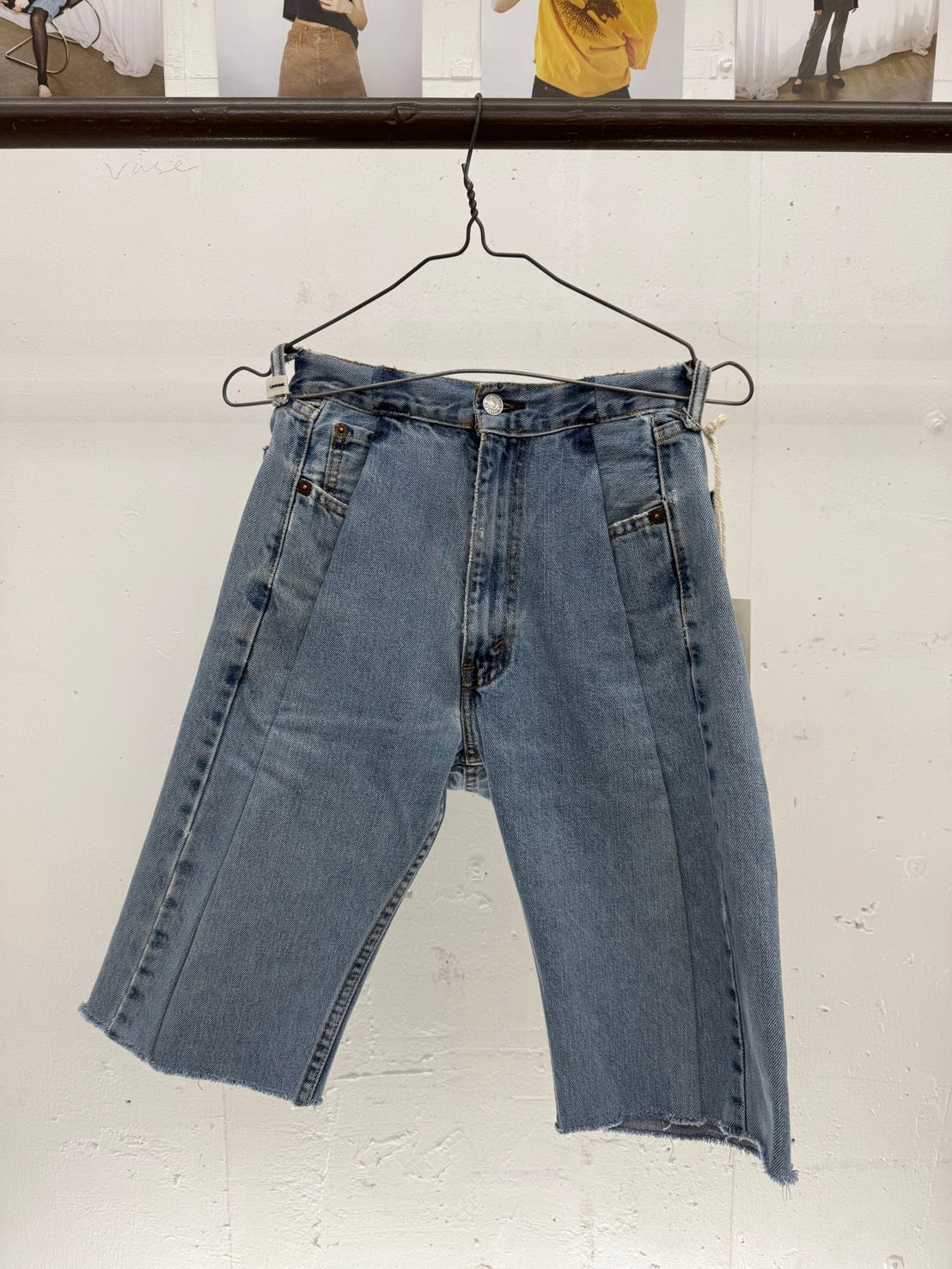 SWITCHING HALF DENIM ‐BLUM3