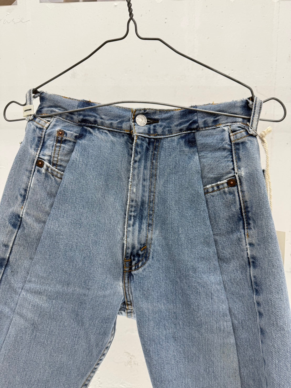 SWITCHING HALF DENIM ‐BLUM3