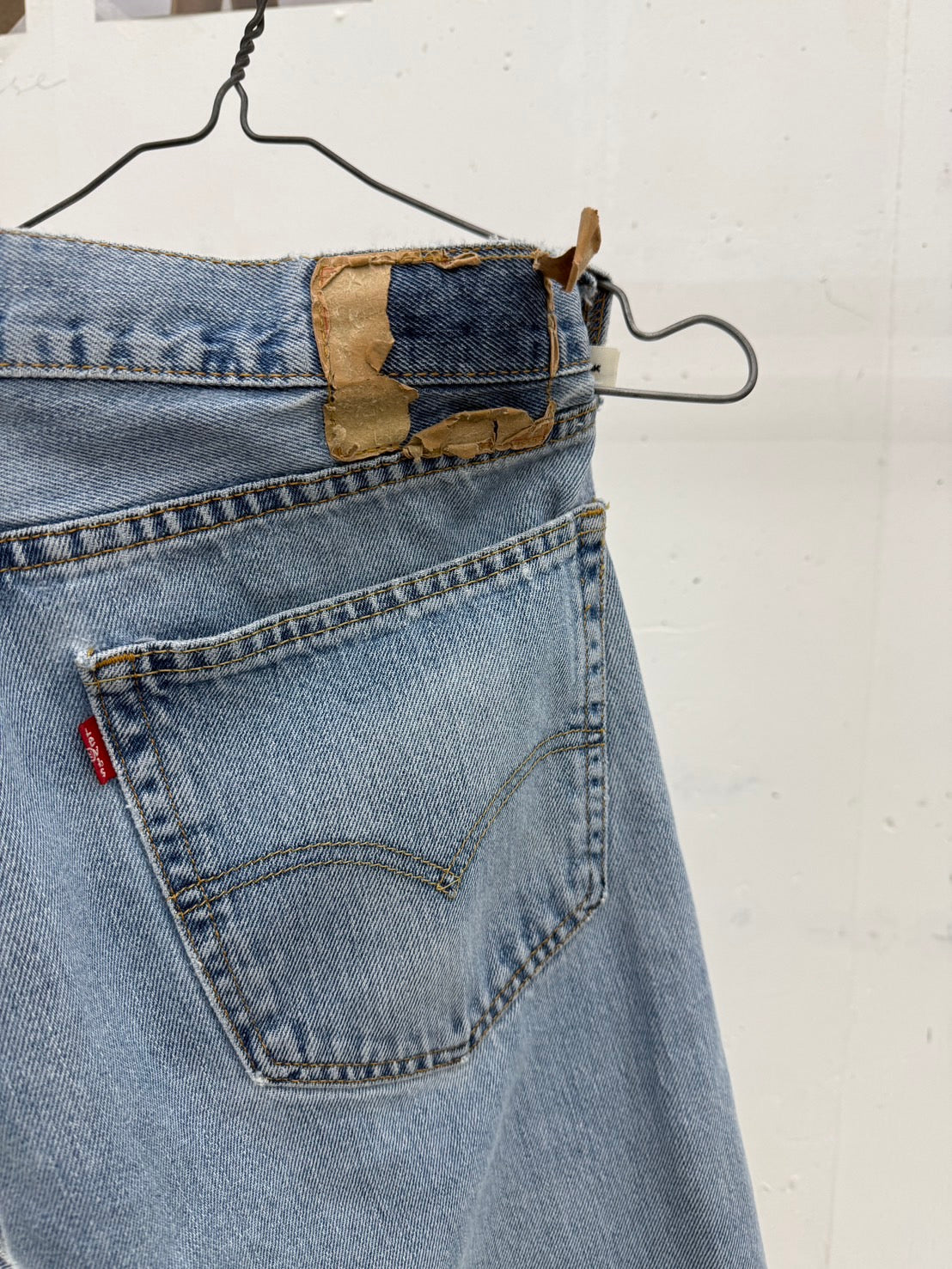 SWITCHING HALF DENIM ‐BLUM3