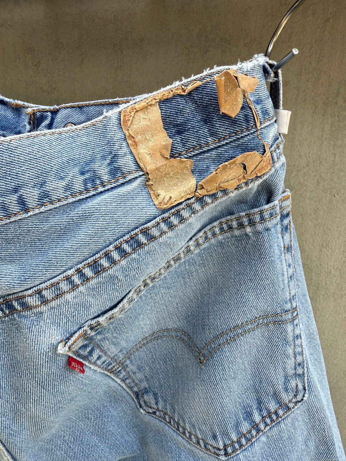SWITCHING HALF DENIM ‐BLUM3