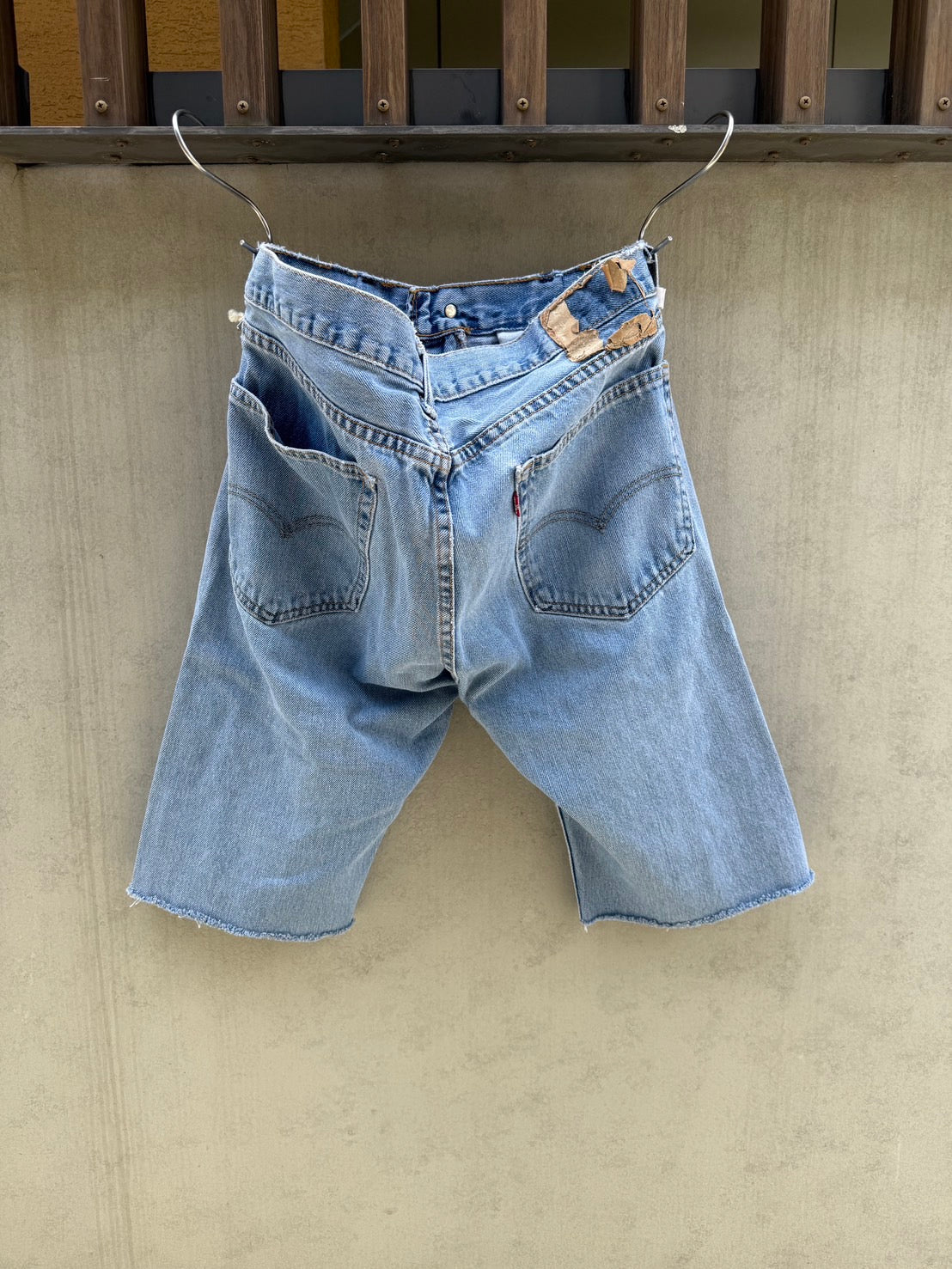 SWITCHING HALF DENIM ‐BLUM3