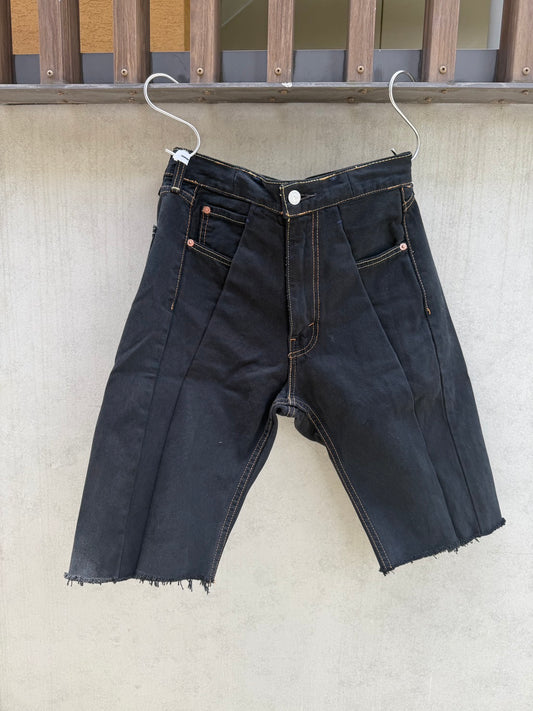 SWITCHING HALF DENIM ‐BLKM4