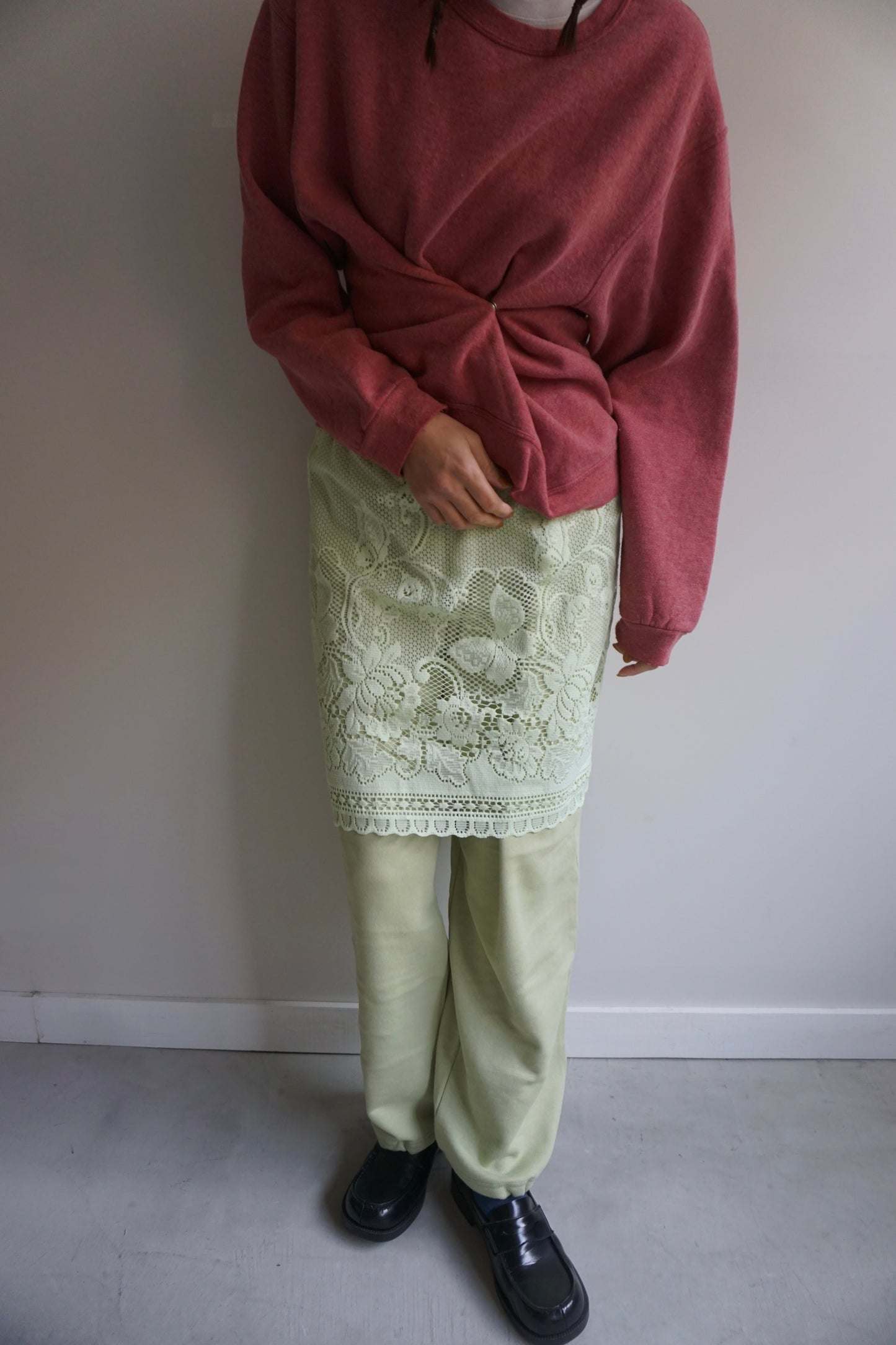 SNAP BUTTON BLEACH SWEAT-2