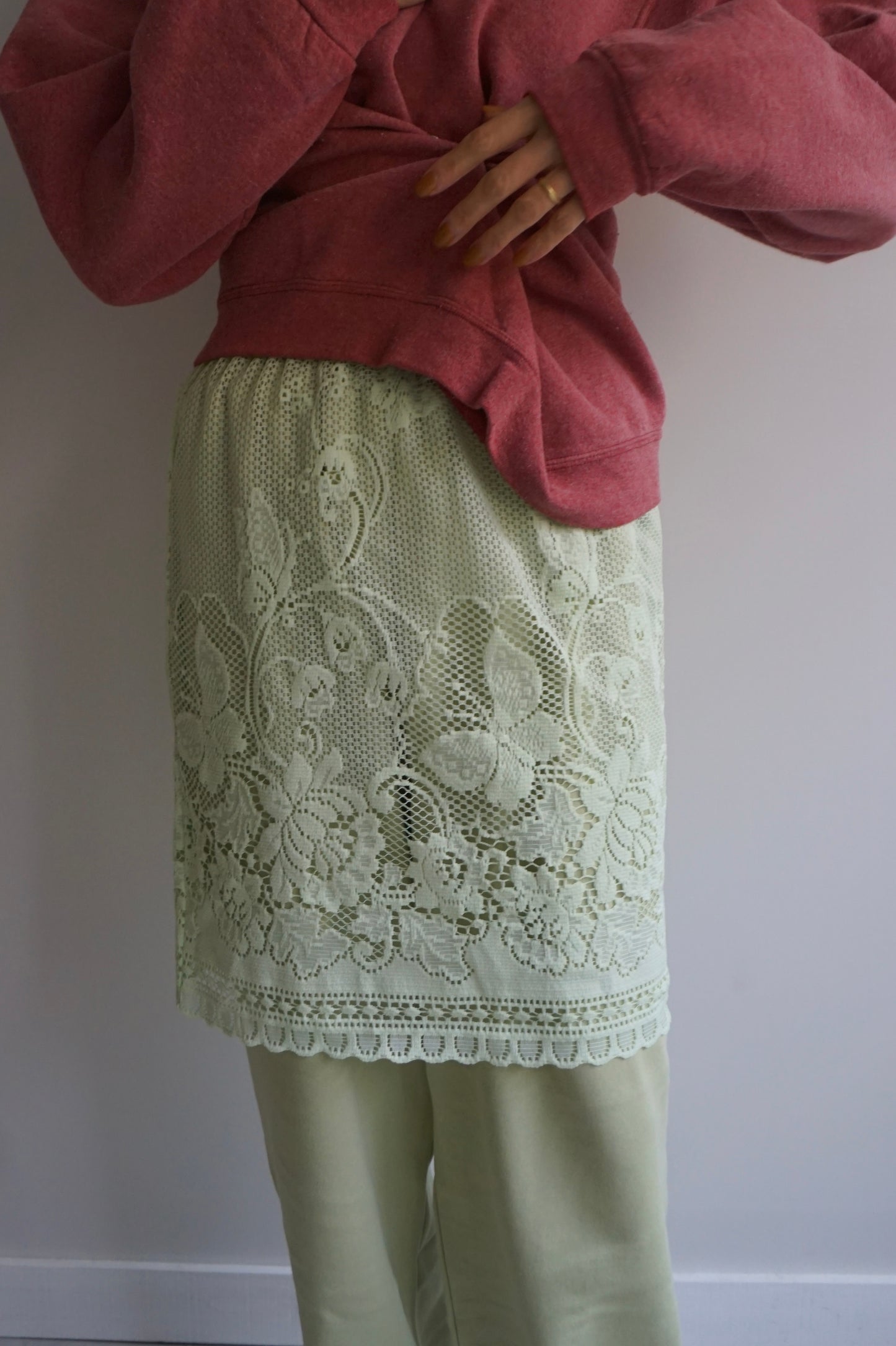 LACE SKIRT MELON-3