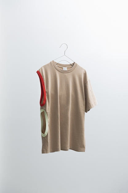 TWO TONE ASYMMETRY T-SHIRT