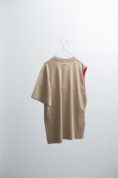 TWO TONE ASYMMETRY T-SHIRT
