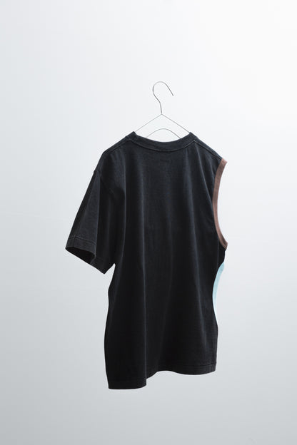 TWO TONE ASYMMETRY T-SHIRT