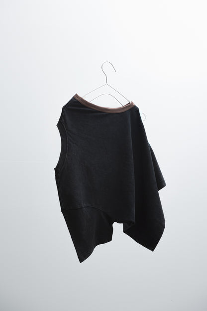 TWO TONE ASYMMETRY T-SHIRT