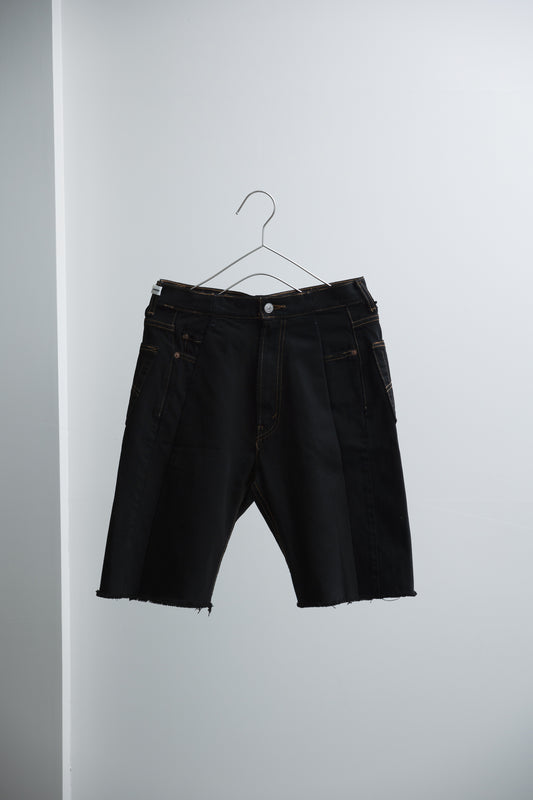 SWITCHING HALF DENIM ‐BLKS6