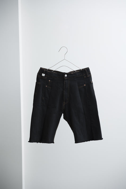 SWITCHING HALF DENIM ‐BLKS9