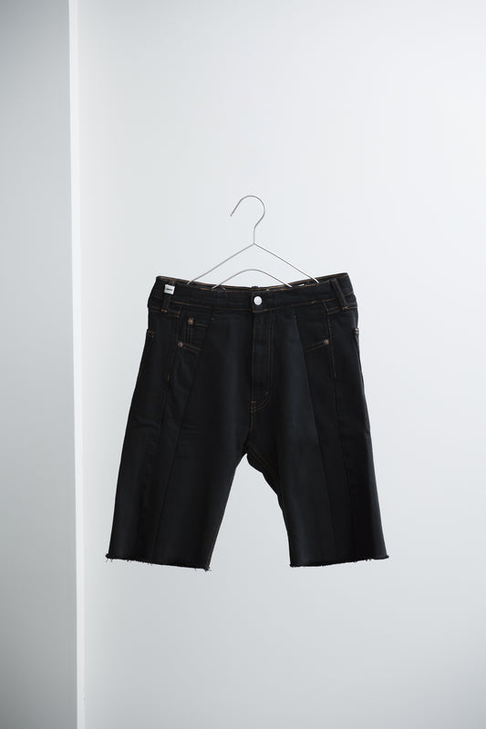 SWITCHING HALF DENIM ‐BLKS3