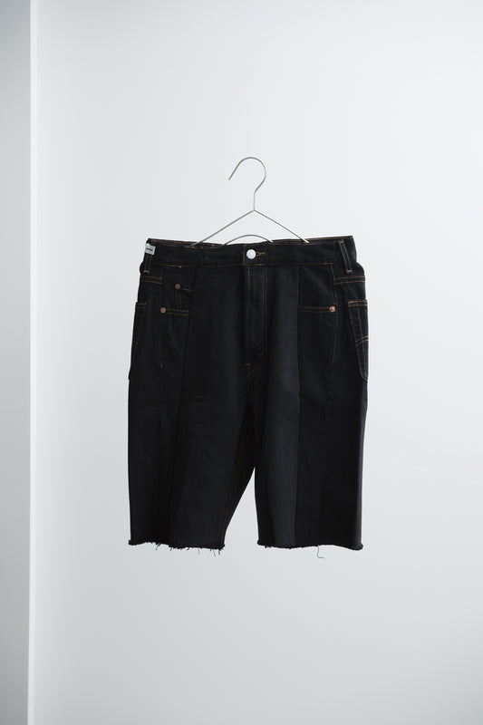 SWITCHING HALF DENIM ‐BLKS1