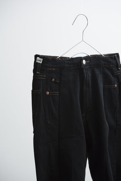 SWITCHING HALF DENIM ‐BLKS1