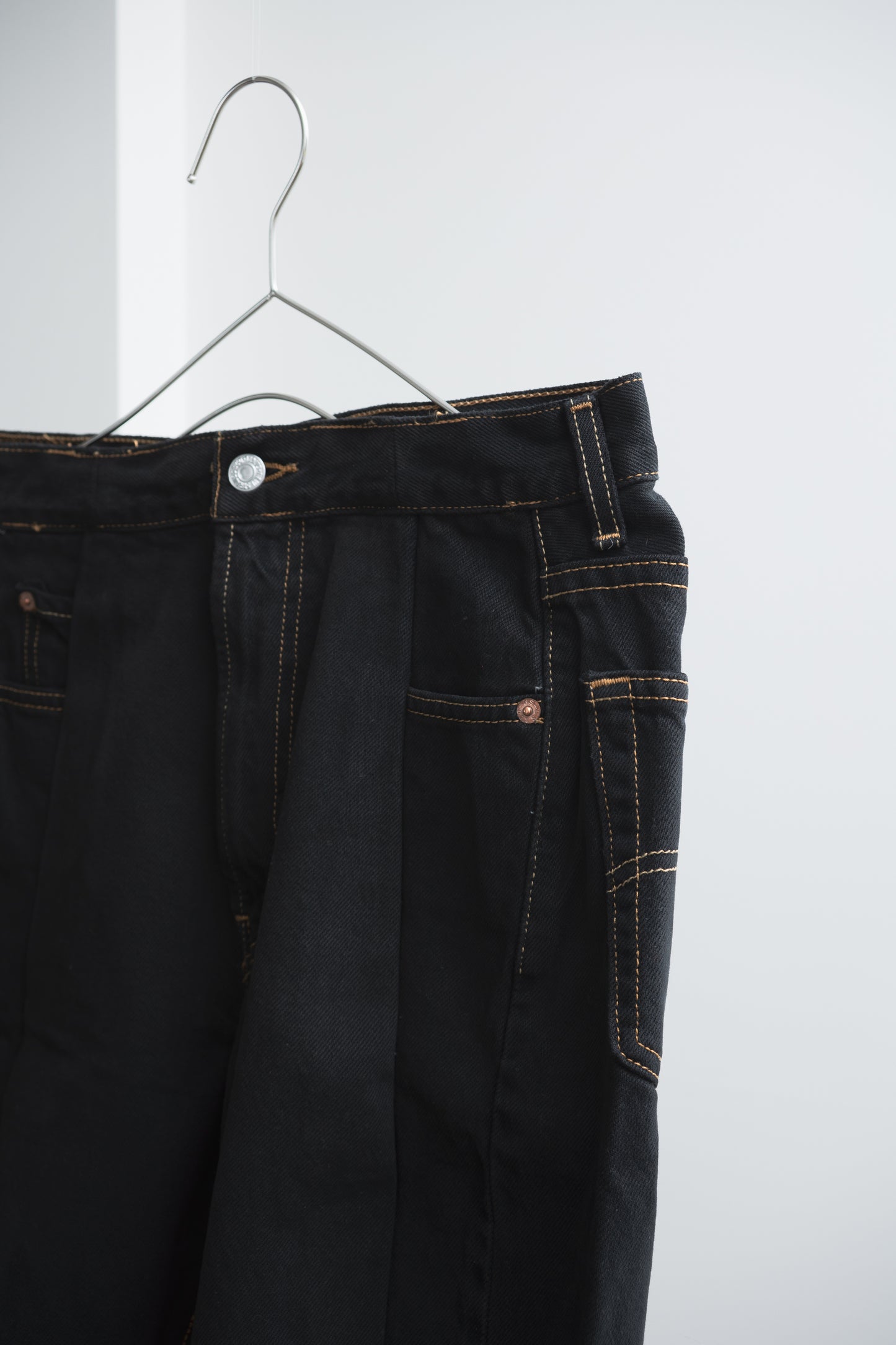 SWITCHING HALF DENIM ‐BLKS1