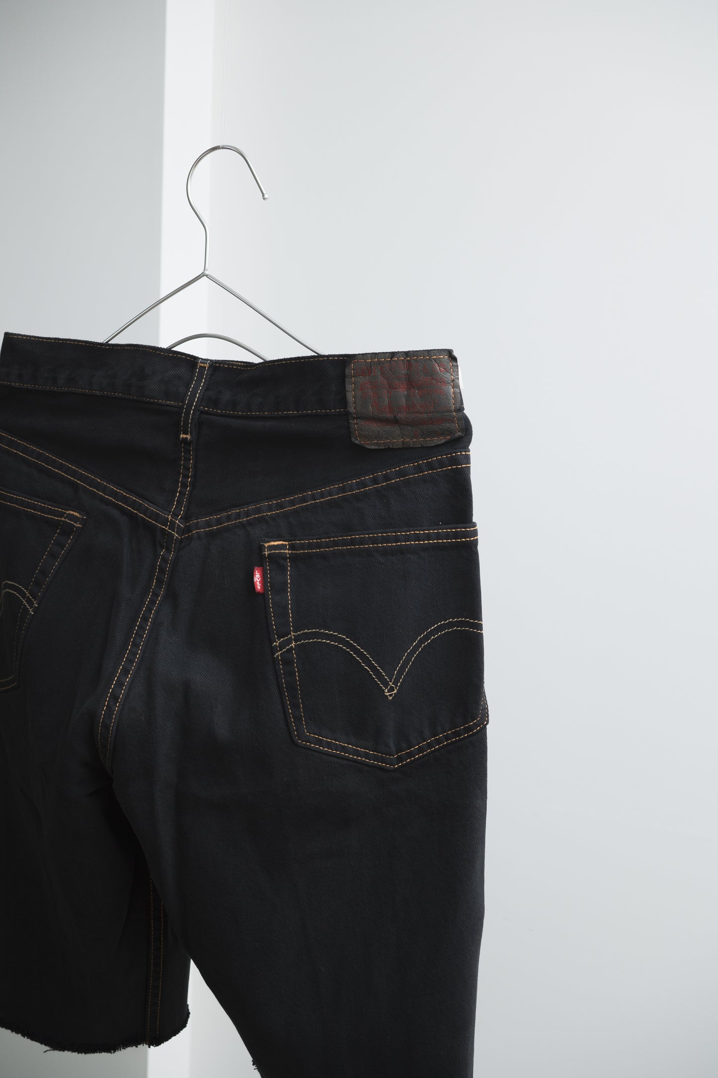 SWITCHING HALF DENIM ‐BLKS1