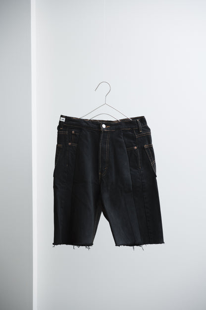 SWITCHING HALF DENIM ‐BLKS5