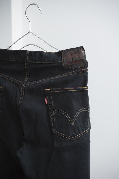 SWITCHING HALF DENIM ‐BLKS5