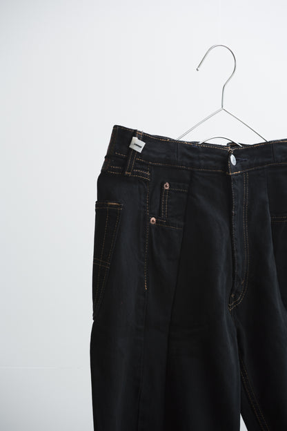 SWITCHING HALF DENIM ‐BLKS8