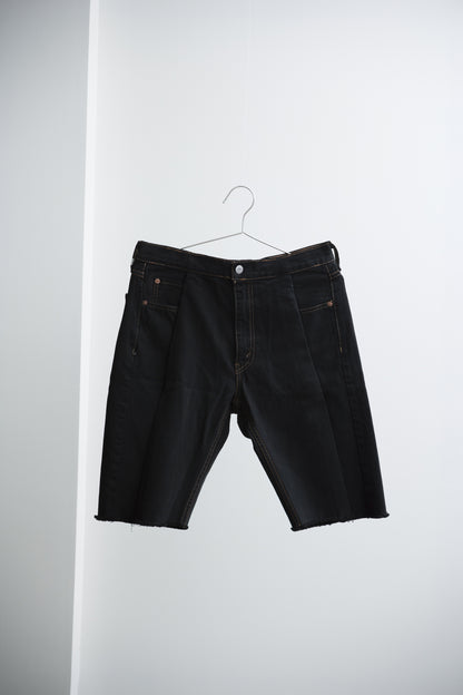 SWITCHING HALF DENIM ‐BLKM4