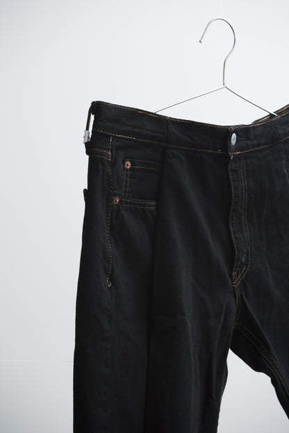 SWITCHING HALF DENIM ‐BLKM4