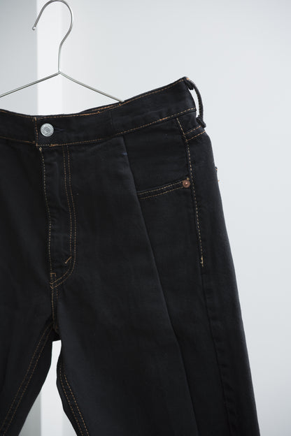 SWITCHING HALF DENIM ‐BLKM4