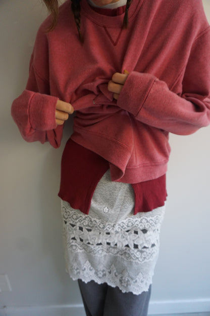 SNAP BUTTON BLEACH SWEAT-1