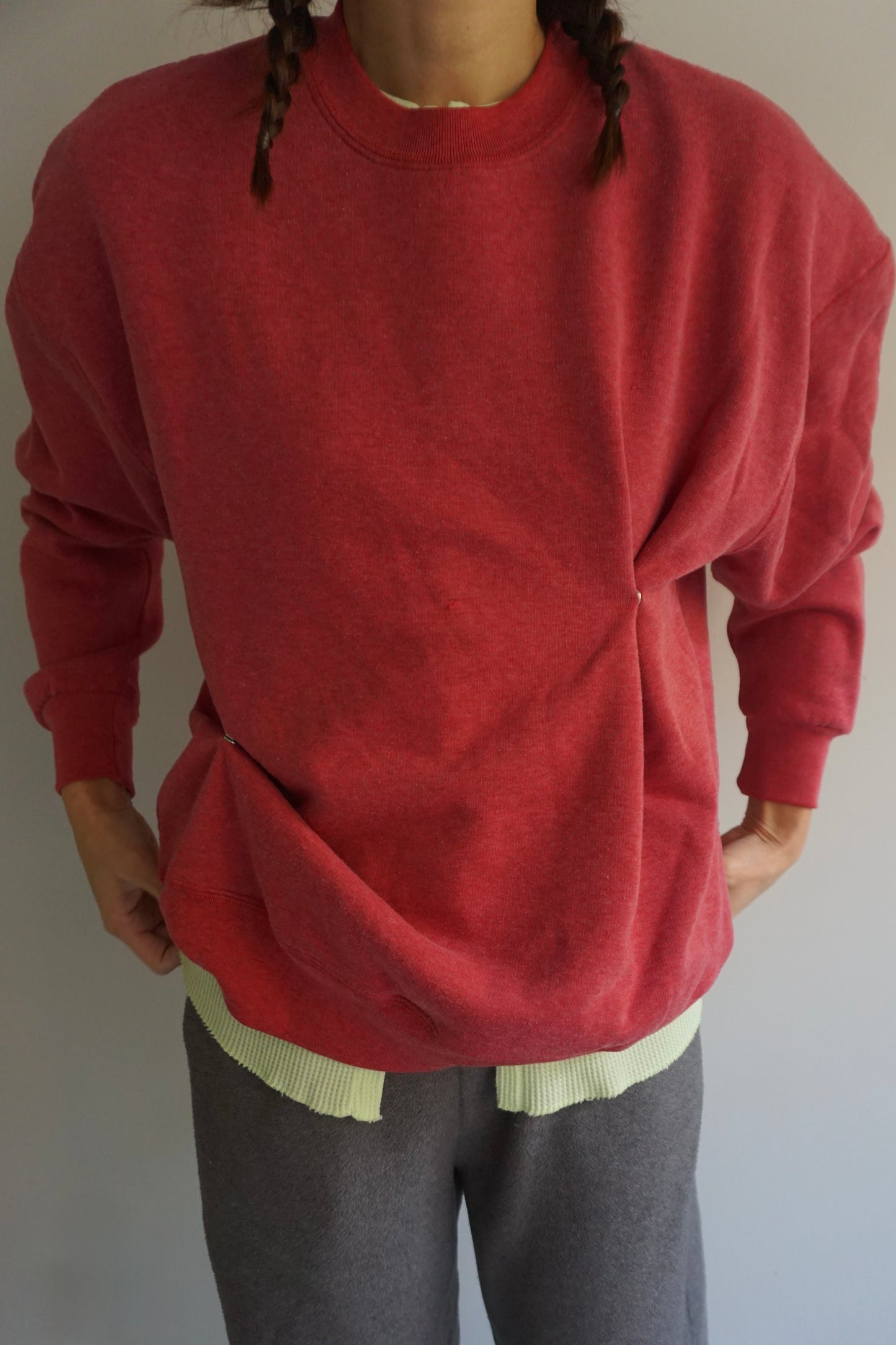 SNAP BUTTON BLEACH SWEAT-9