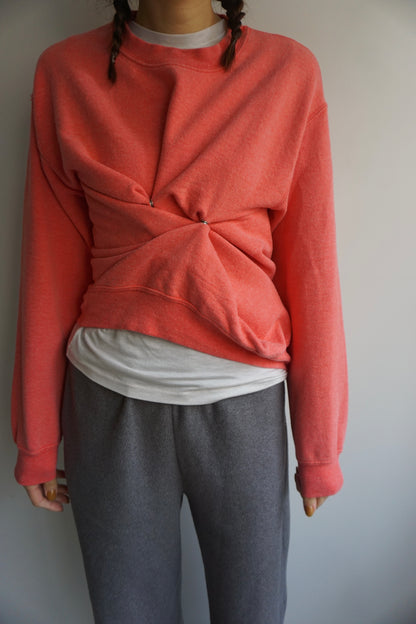 SNAP BUTTON BLEACH SWEAT-10