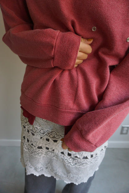 SNAP BUTTON BLEACH SWEAT-1