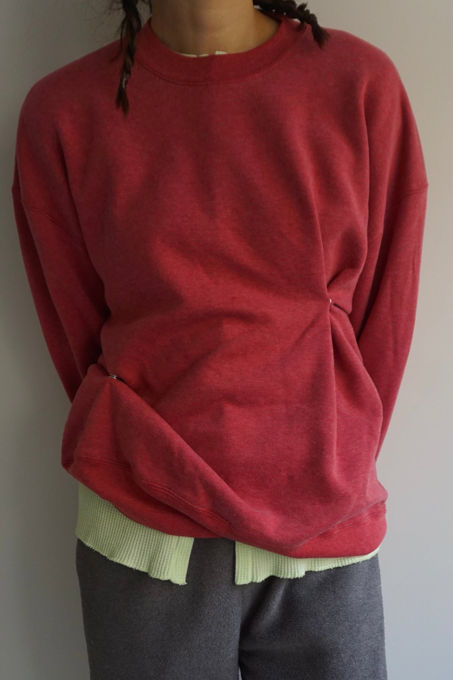 SNAP BUTTON BLEACH SWEAT-9