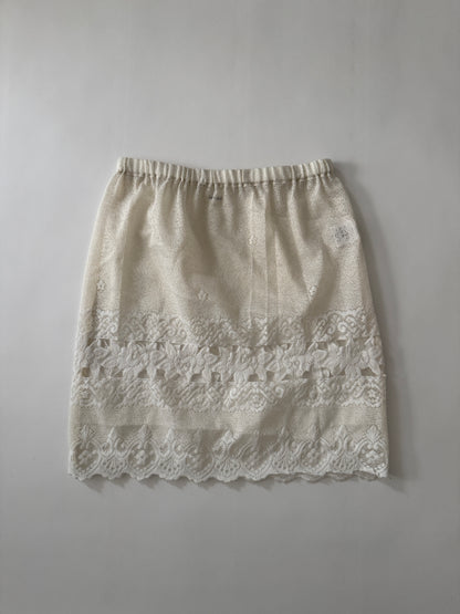 LACE SKIRT CREAM-1