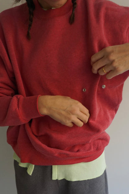 SNAP BUTTON BLEACH SWEAT-9