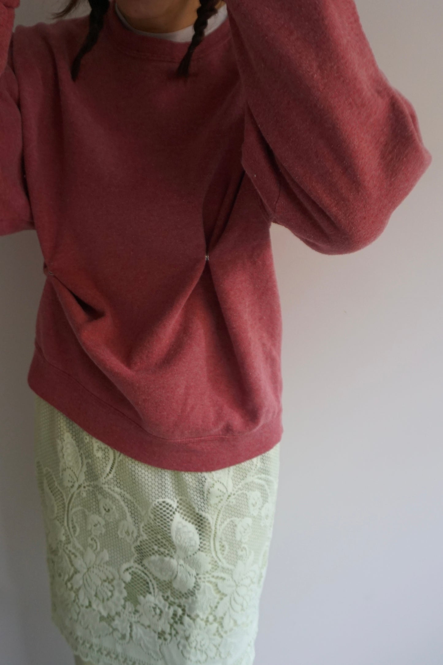 SNAP BUTTON BLEACH SWEAT-2