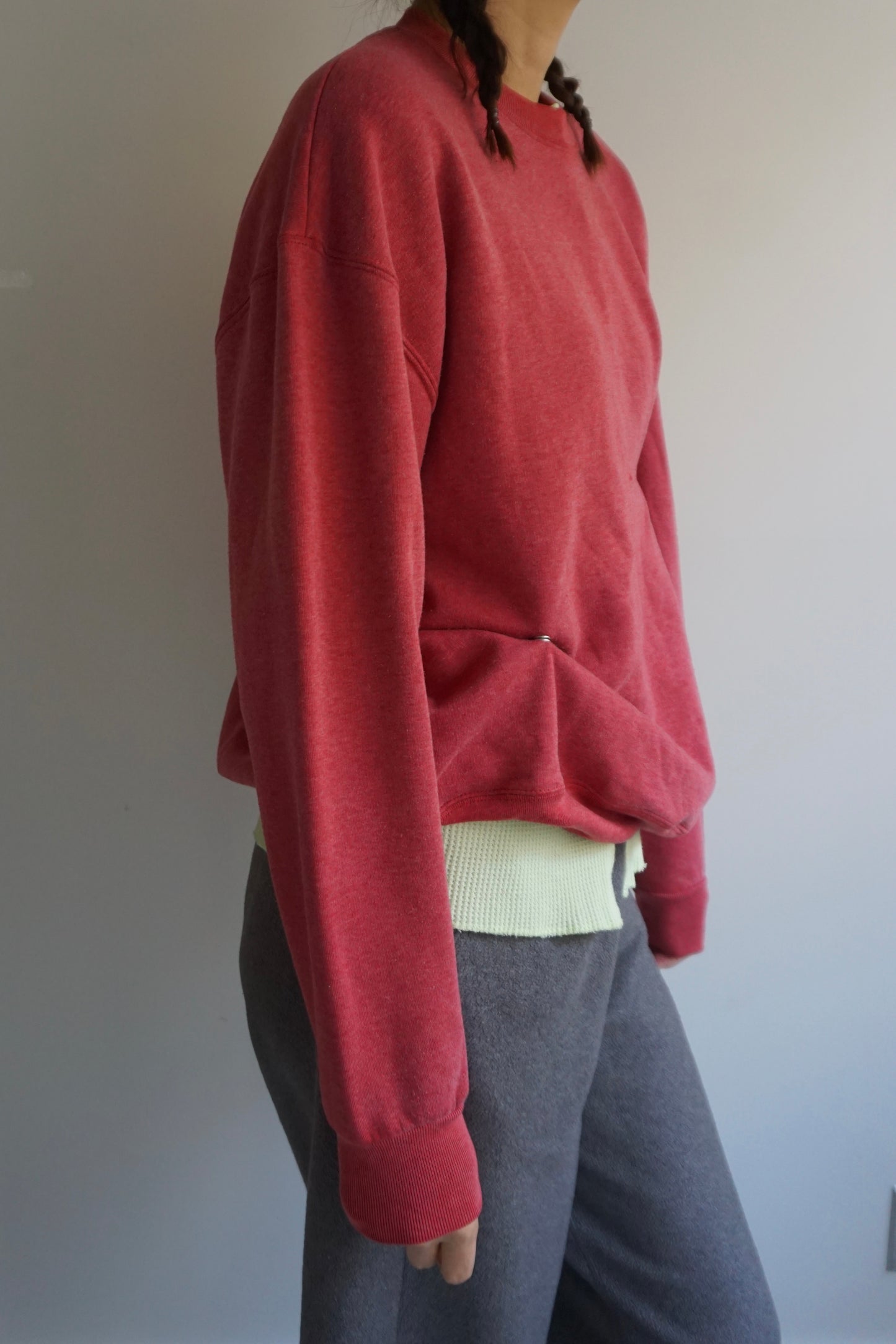 SNAP BUTTON BLEACH SWEAT-9