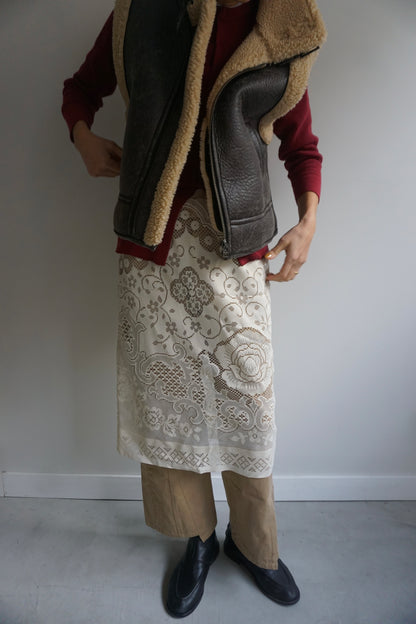 LACE SKIRT CREAM-4
