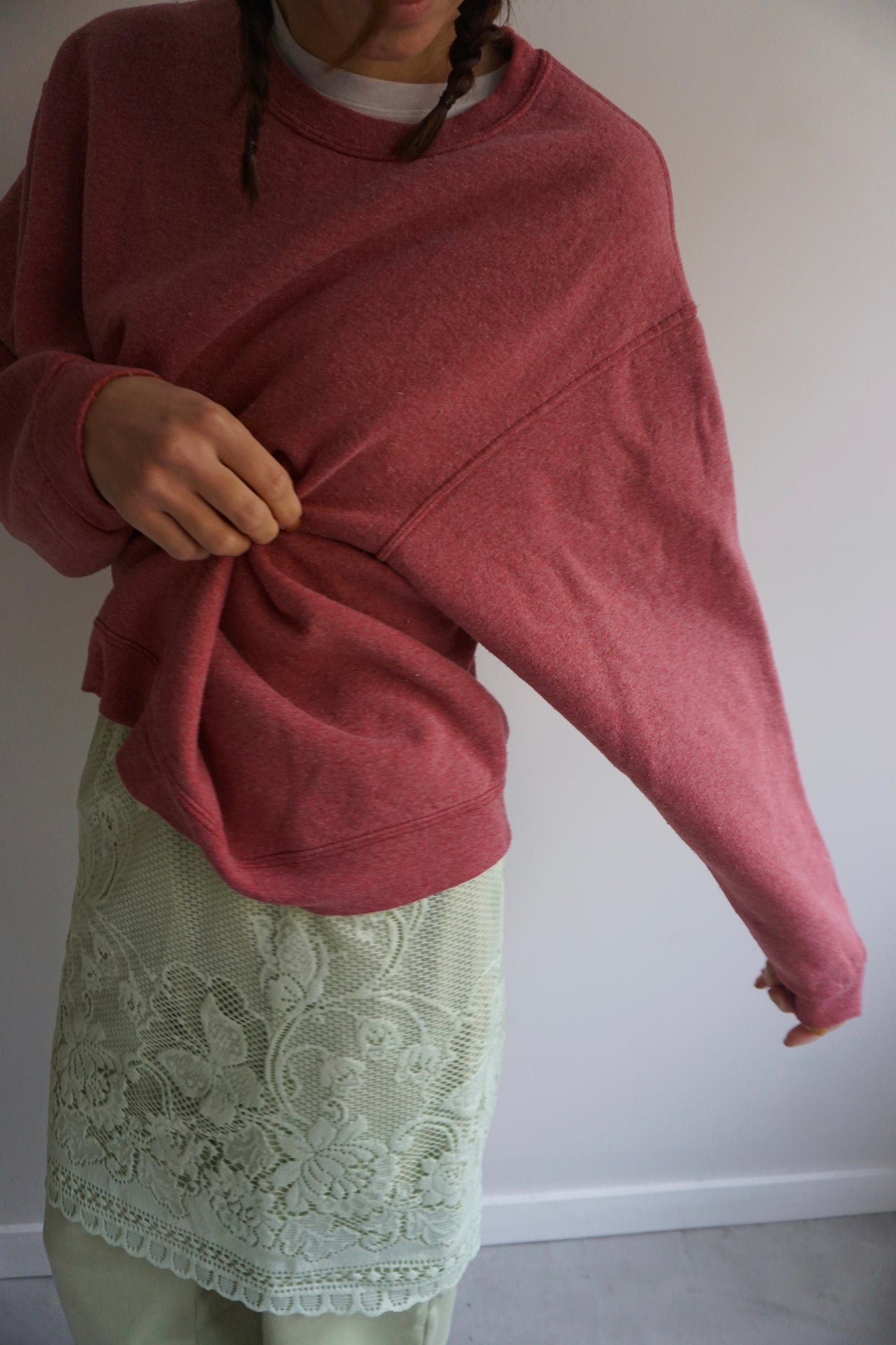 SNAP BUTTON BLEACH SWEAT-2