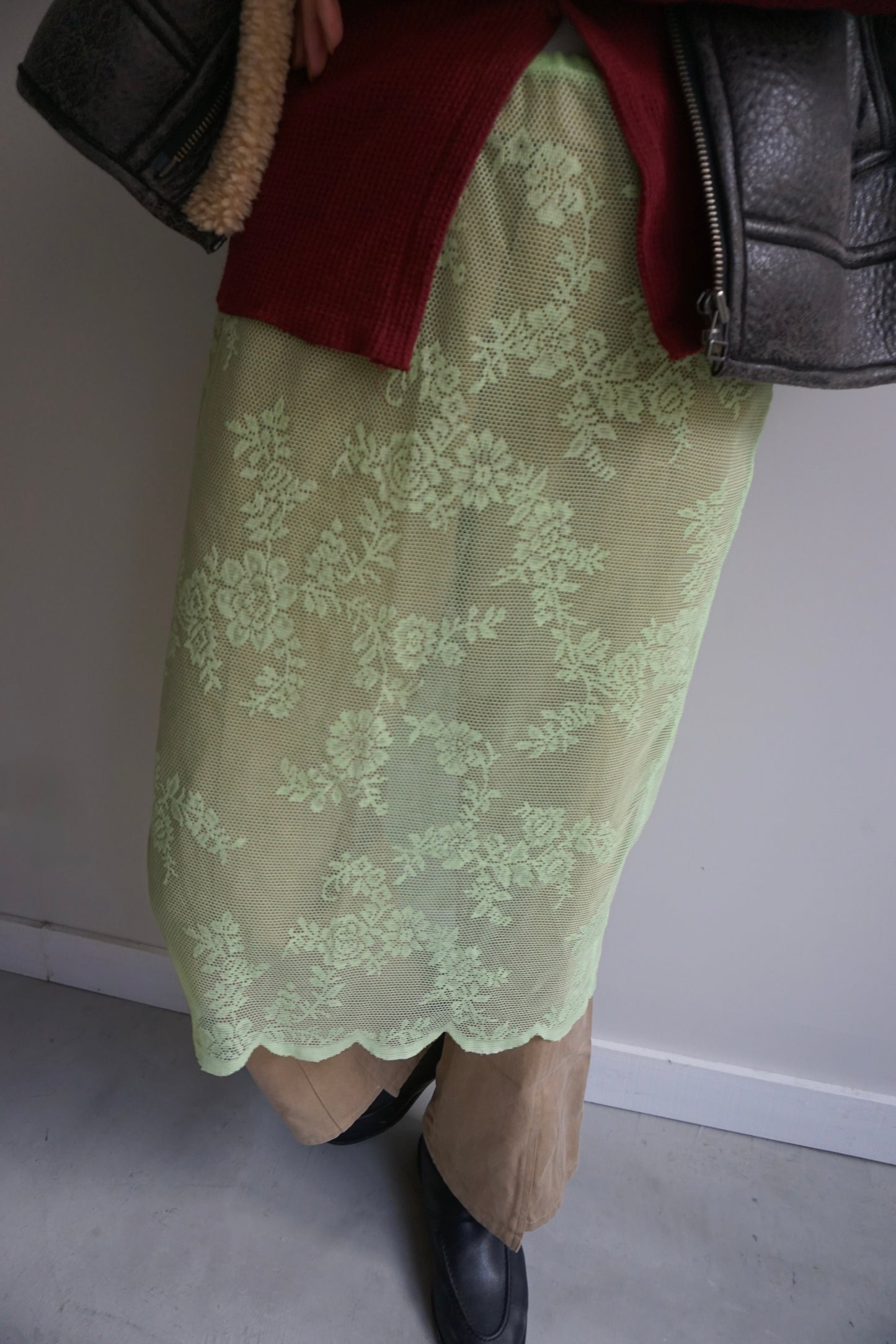 LACE SKIRT MELON-1