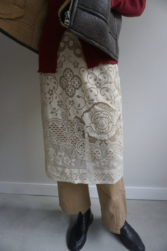 LACE SKIRT CREAM-4